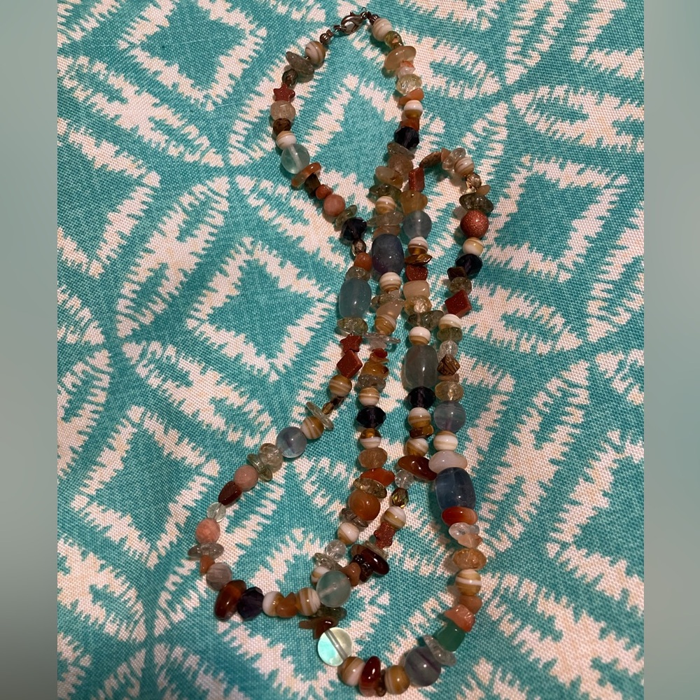 Extra long 1920’s style necklace with crystal beads - NWT